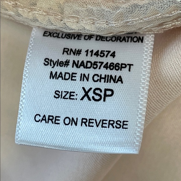 NWT Pleione Sequin Sparkle Short Sleeve Blouse Top Party Pink Silver Sz XSP - Picture 8 of 8